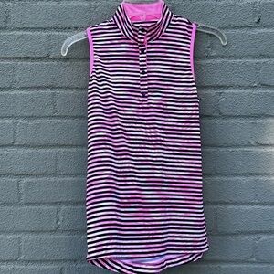Tail Racerback Golf Top in Striped Plume | Size XS | NWT | UPF 50